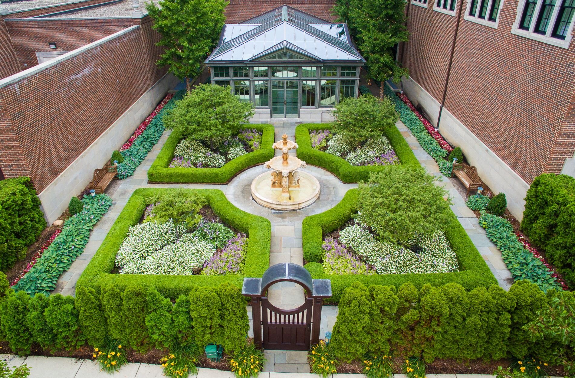 Hotel courtyard