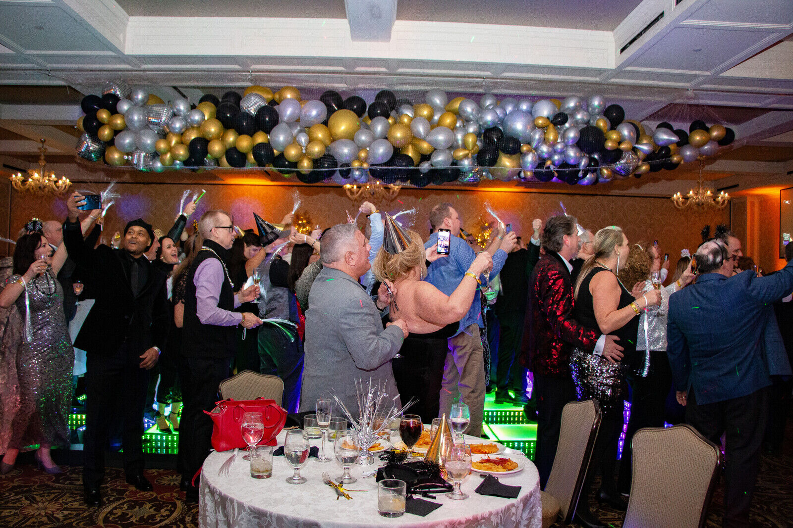 a group of people at a party